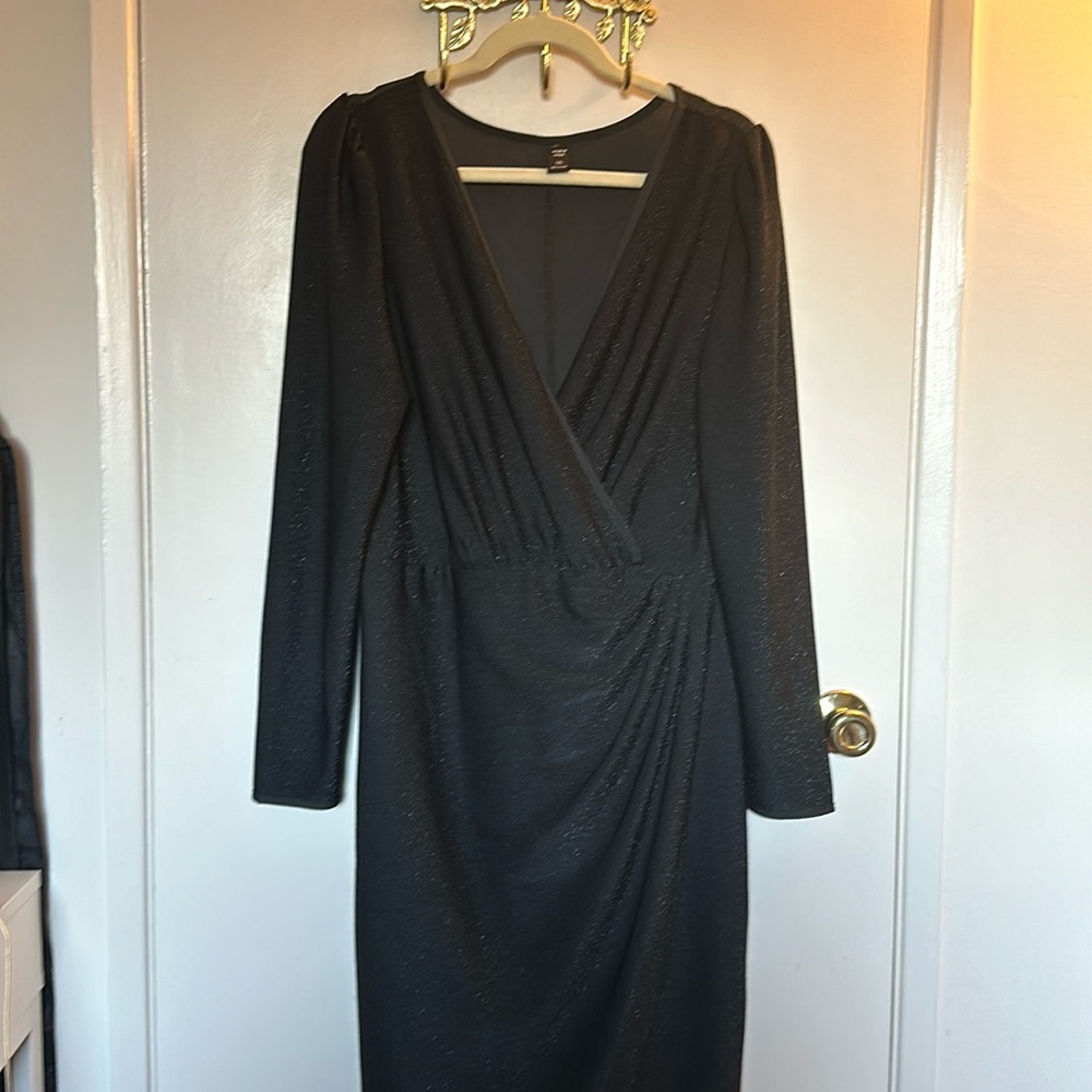 Black sparkle dress with sleeves